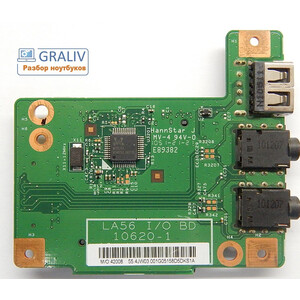 Плата питания, USB ноутбука Dell Inspiron N5010 DG15 IO BOARD 09697-1