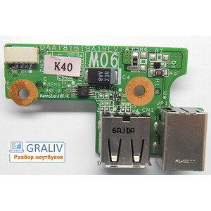 Плата USB разъемов, разъема питания ноутбука HP Pavion DV6000 DAA181B18A1 REV:A